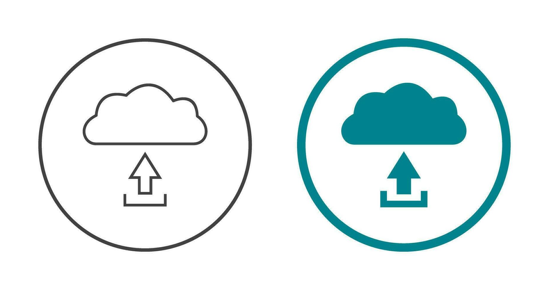 icône de vecteur de téléchargement unique vers le cloud