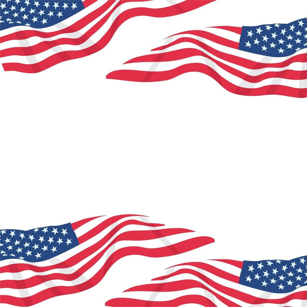 drapeau usa illustration vectorielle sur fond blanc vecteur