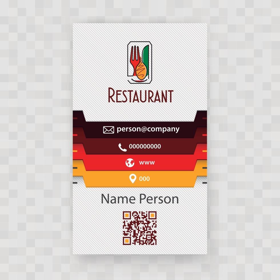 présentation de la carte de restaurant vecteur