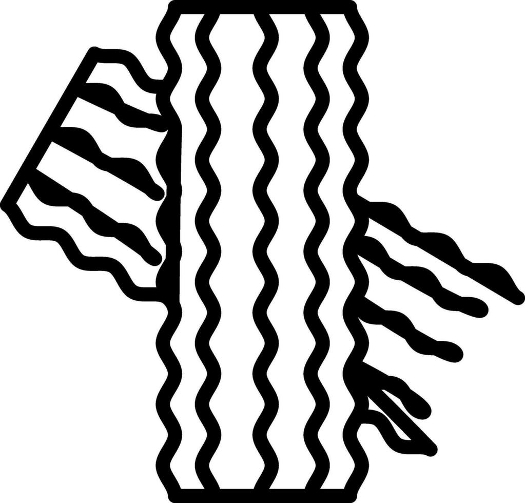 Bacon tarte vecteur icône conception