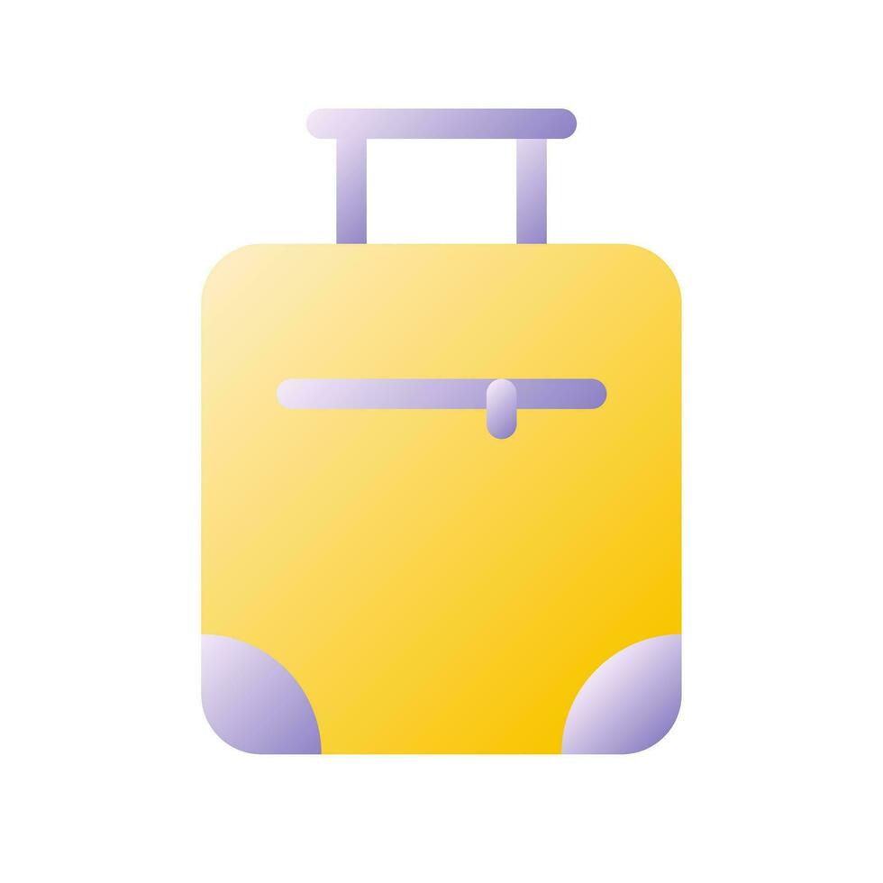 valise plat pente bicolore ui icône. paquet avec voyageur affaires. bagage pour voyage. Facile rempli pictogramme. interface graphique, ux conception pour mobile application. vecteur isolé rgb illustration