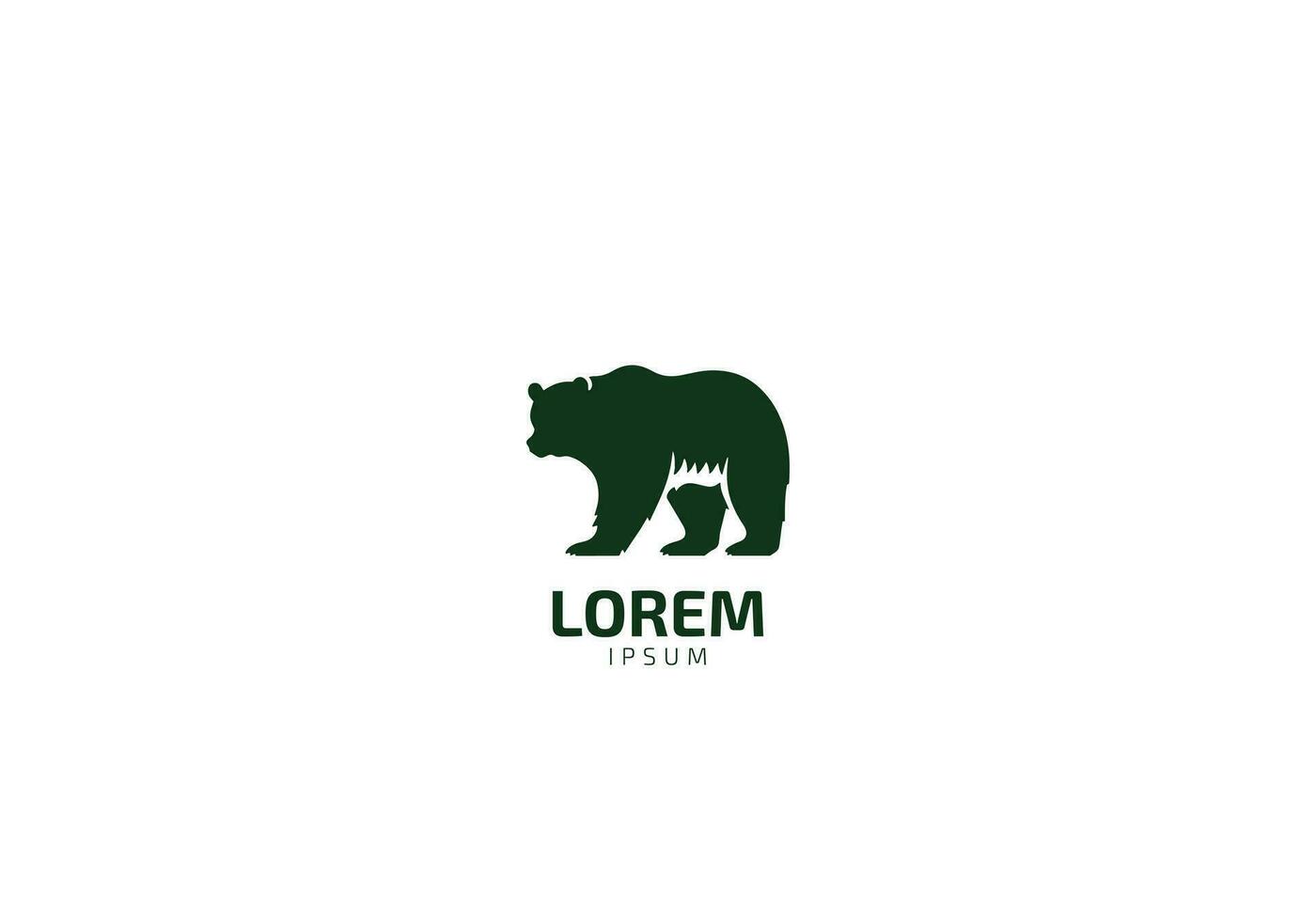 moderne professionnel grisonnant ours ou Panda logo vecteur illustration icône