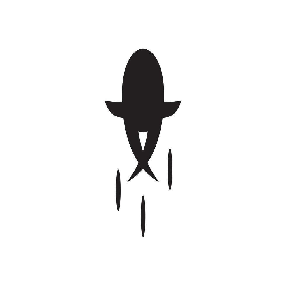 poisson minimal logo vecteur icône conception modèle