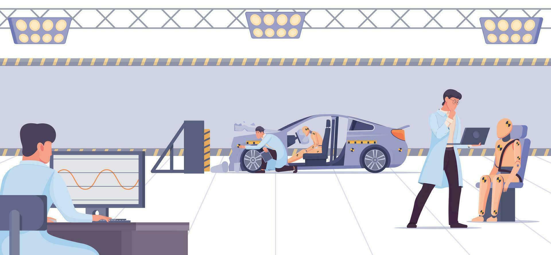 crash tester illustration vecteur