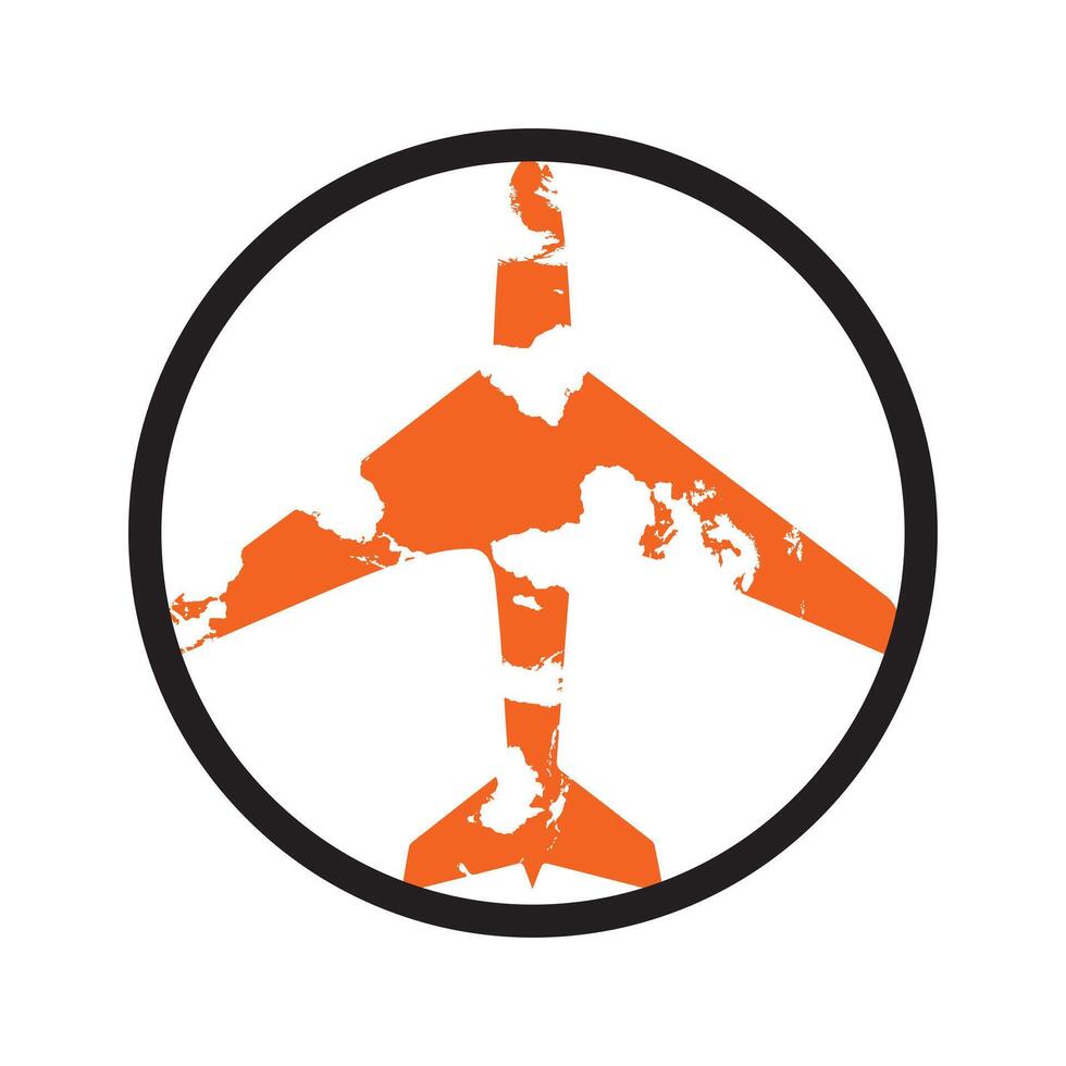 Voyage agence logo avec bague vecteur illustration