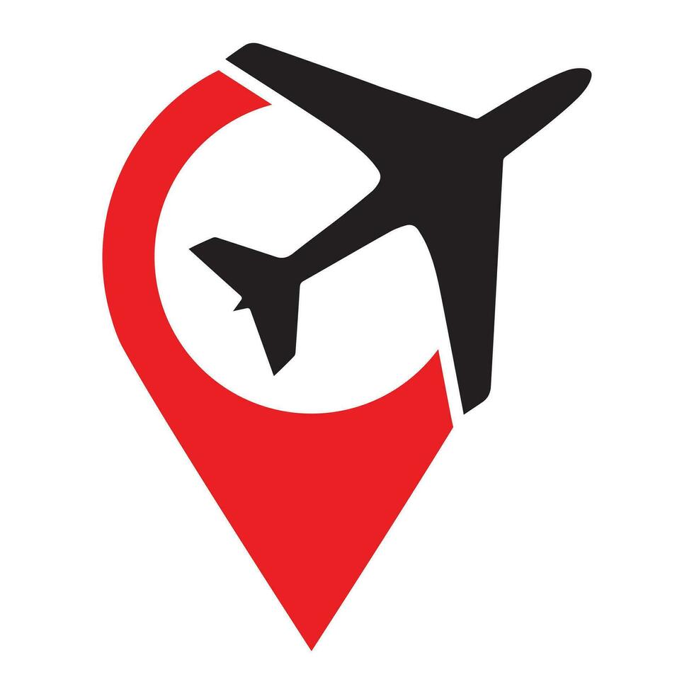 Voyage agence logo avec épingle emplacement icône vecteur illustration
