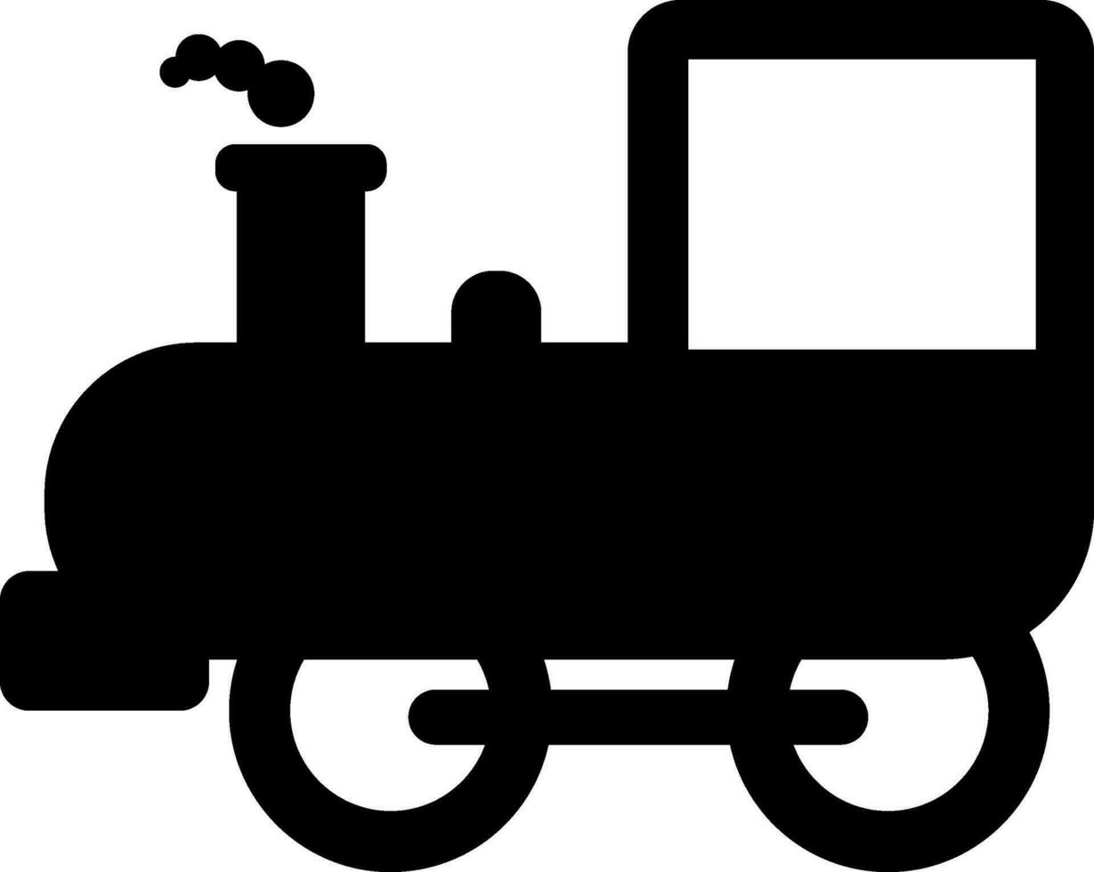 signe ou symbole de vapeur train moteur. vecteur