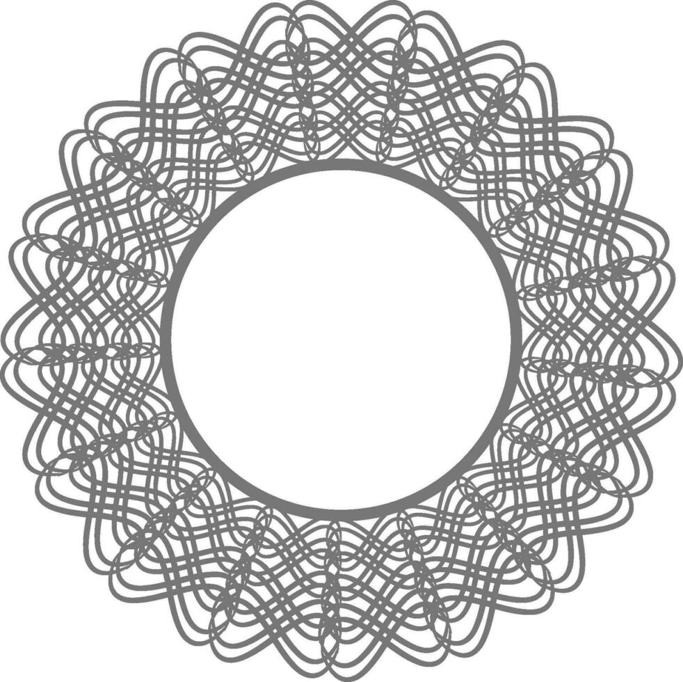 Créatif Cadre conception dans cercle forme. vecteur
