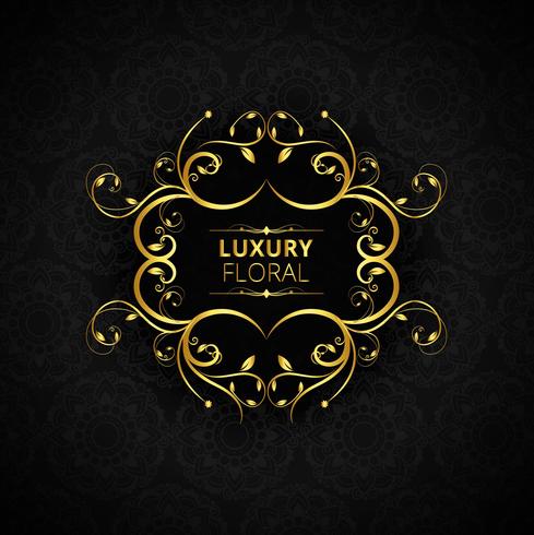 Vecteur de design floral brillant marque luxe