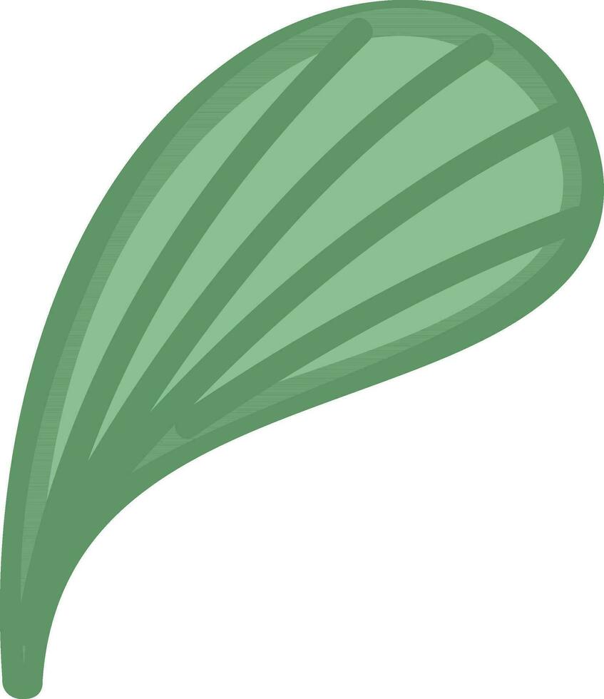 illustration de une vert feuille. vecteur