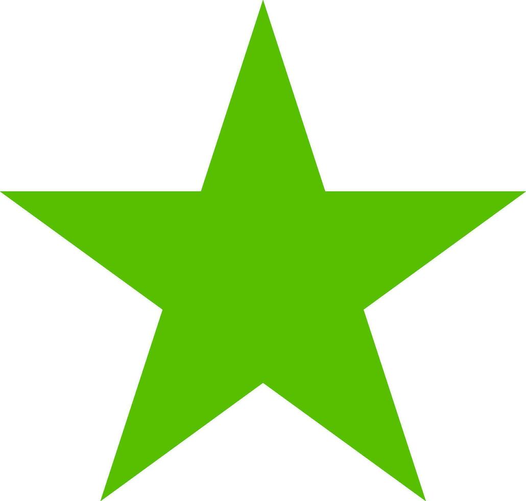vert silhouette de étoile élément. vecteur