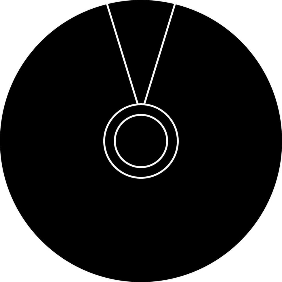 CD icône dans noir pour multimédia concept. vecteur