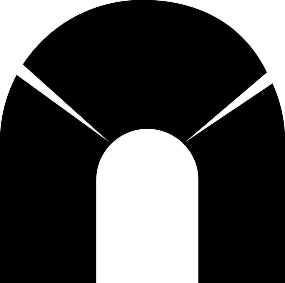 vecteur illustration de tunnel dans noir couleur.