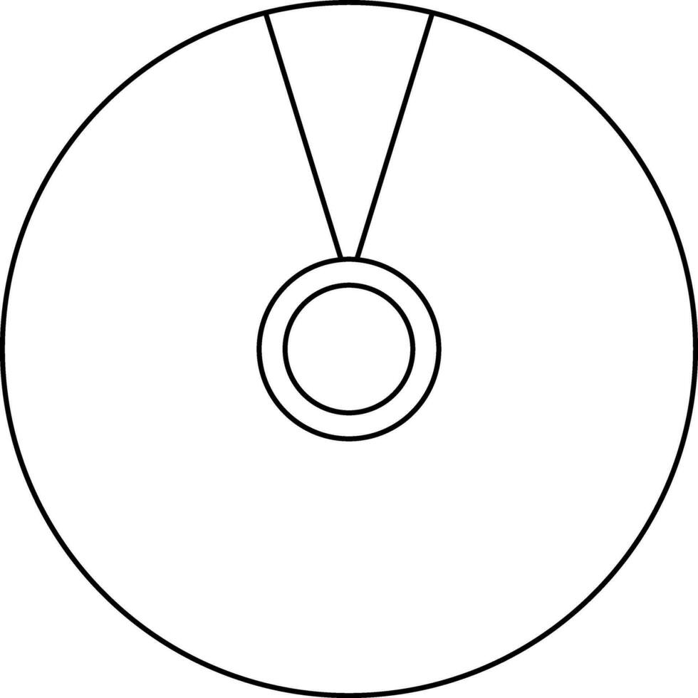 CD icône dans accident vasculaire cérébral pour multimédia concept. vecteur