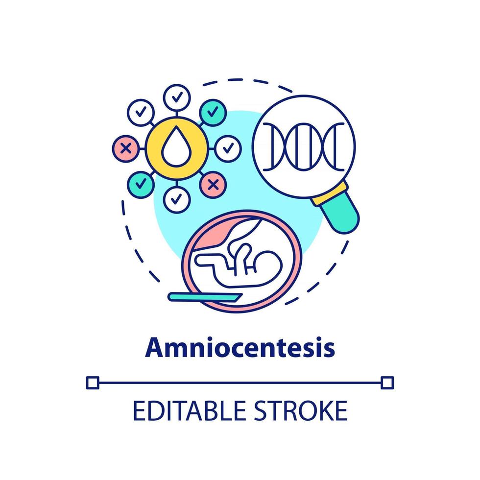 icône de concept d & # 39; amniocentèse vecteur