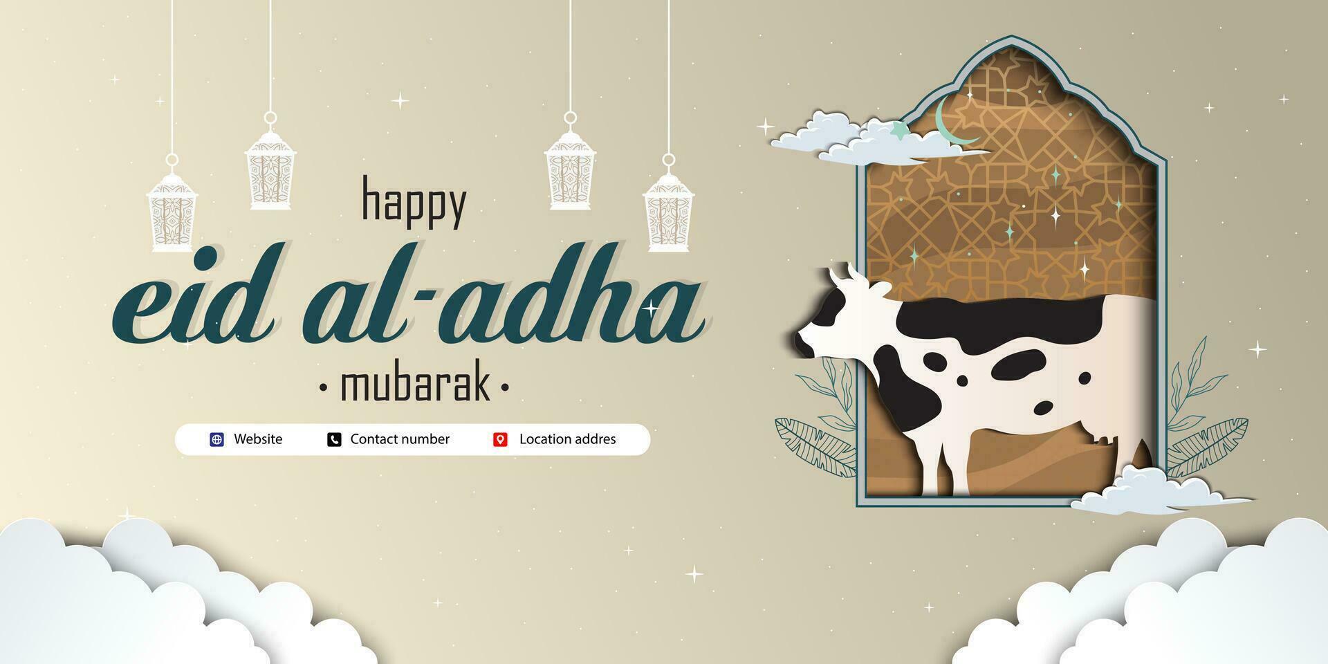 eid adha mubarak salutation islamique illustration Contexte vecteur conception