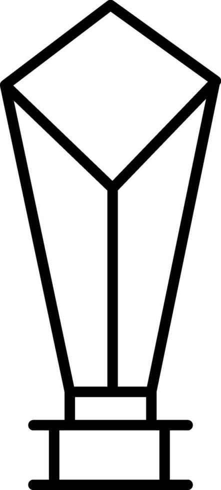 ligne art illustration de trophée tasse icône. vecteur