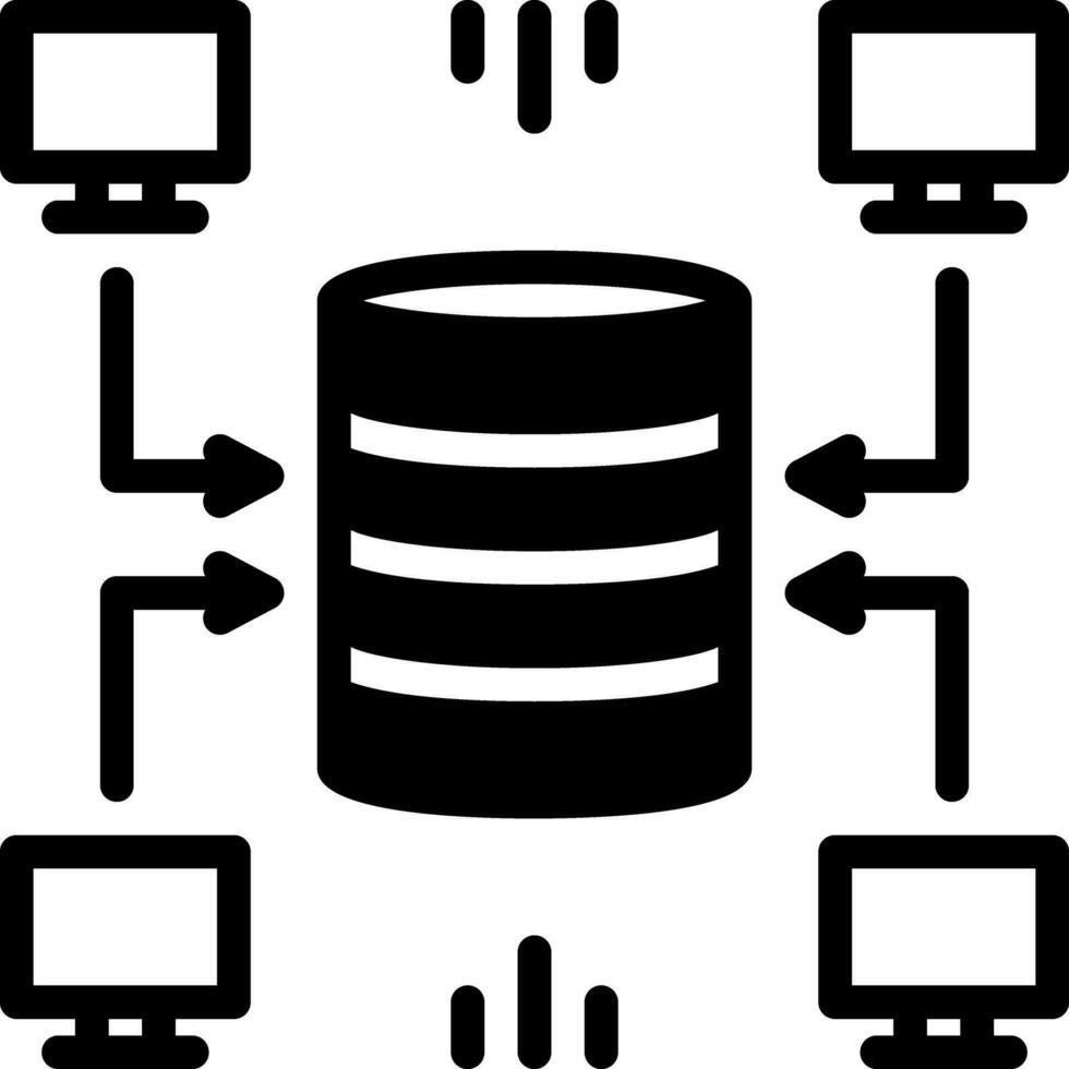 solide icône pour Les données entrepôt vecteur
