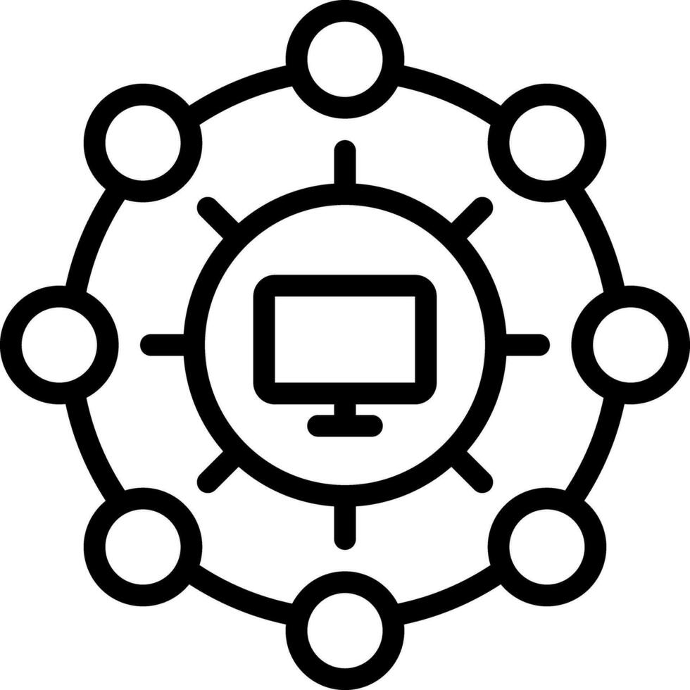 icône de ligne pour la connectivité vecteur