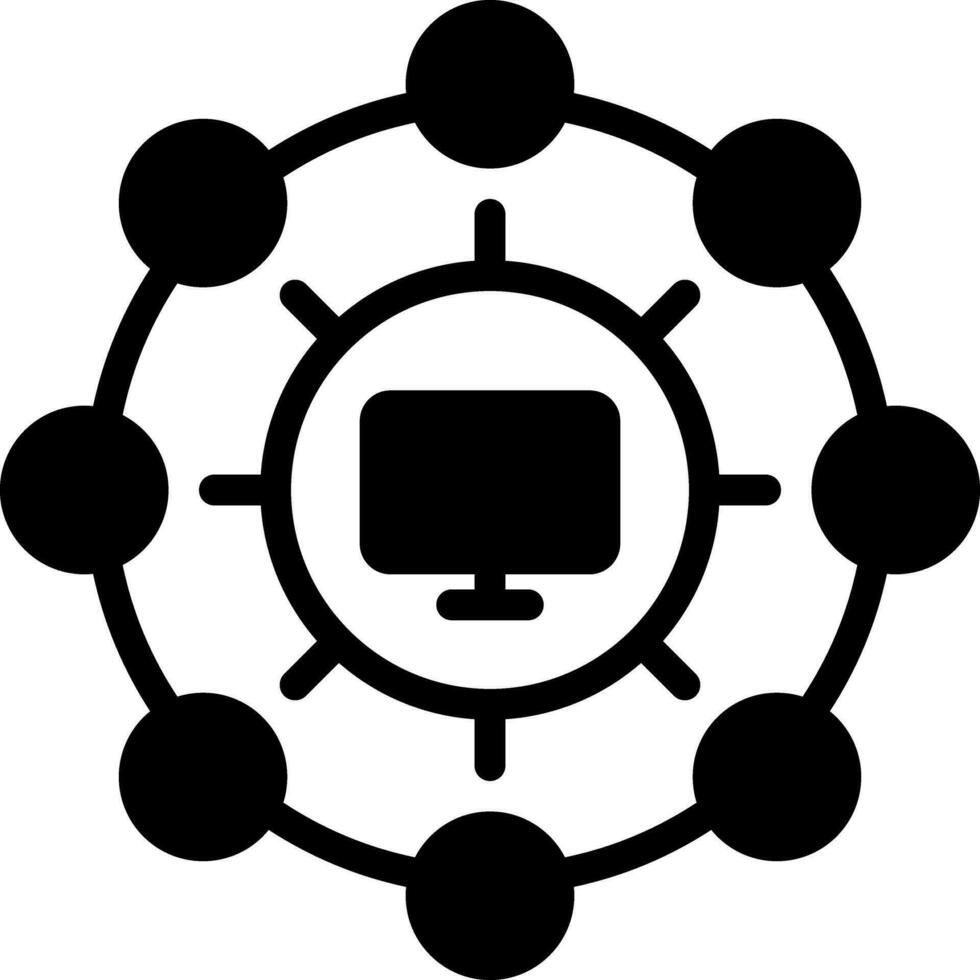 solide icône pour connectivité vecteur