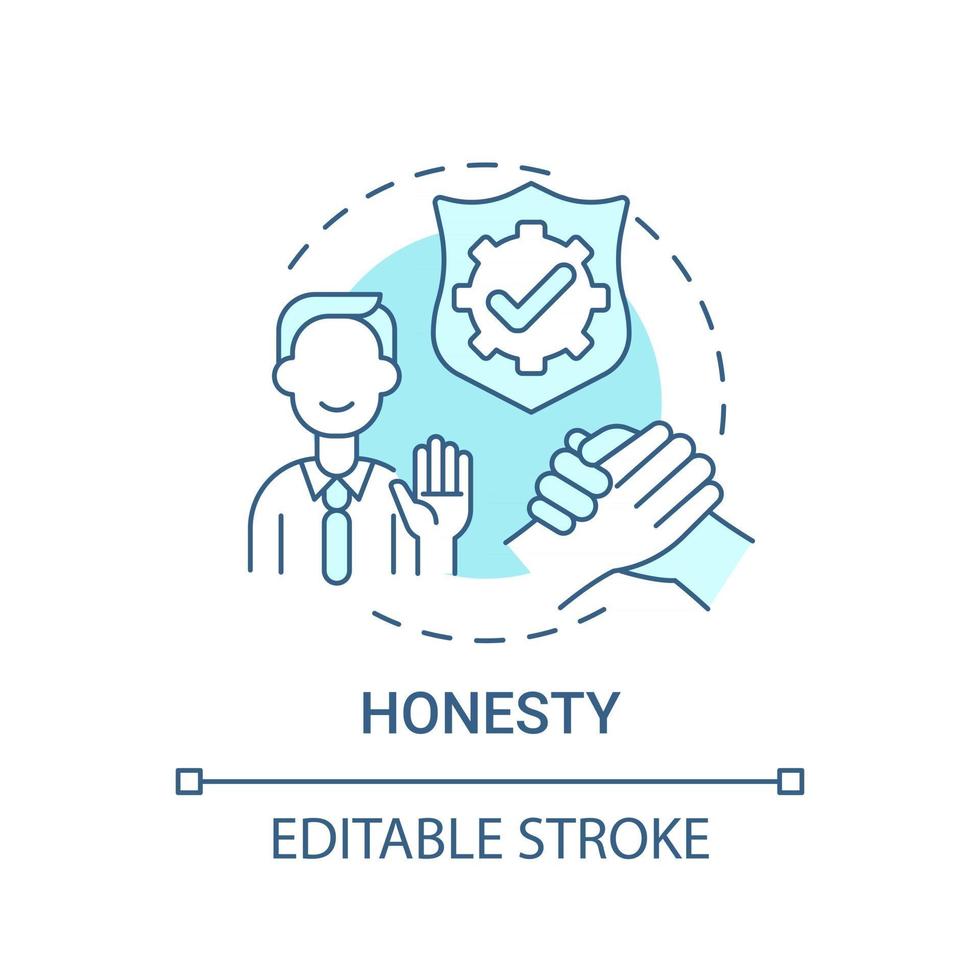 icône de concept d'honnêteté vecteur