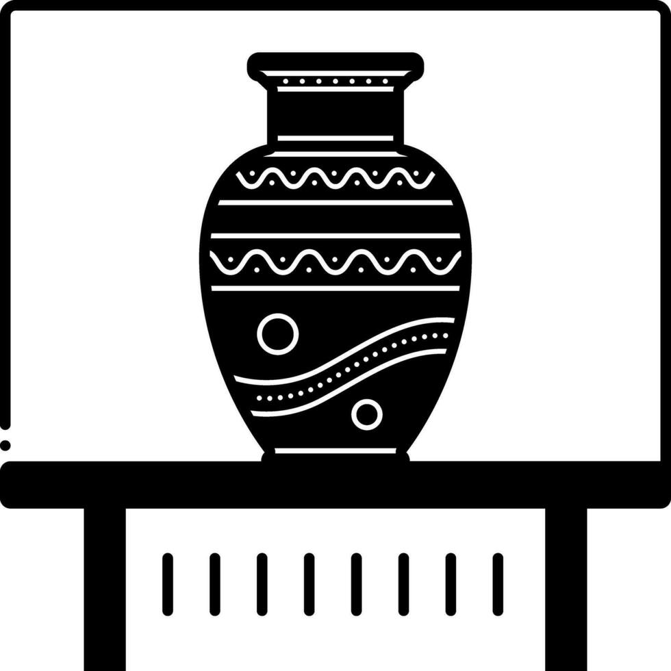 solide icône pour vase vecteur