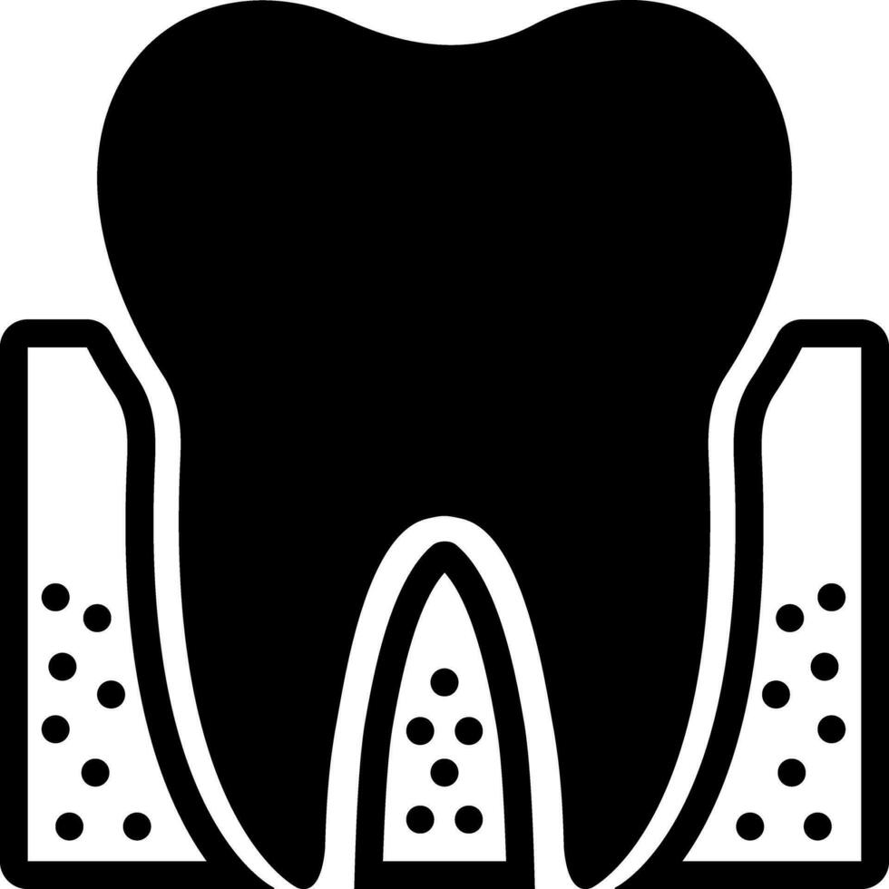 solide icône pour parodontie vecteur