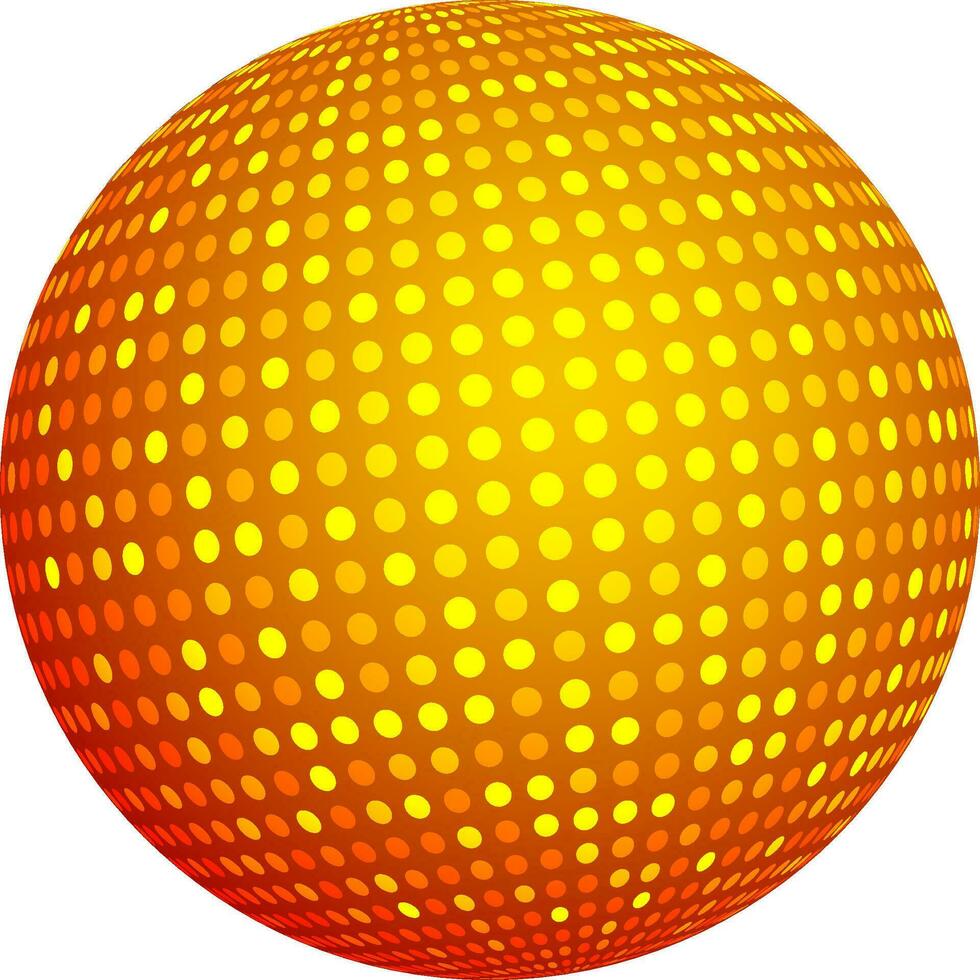 d'or Couleur de disco Balle pour fête concept. vecteur