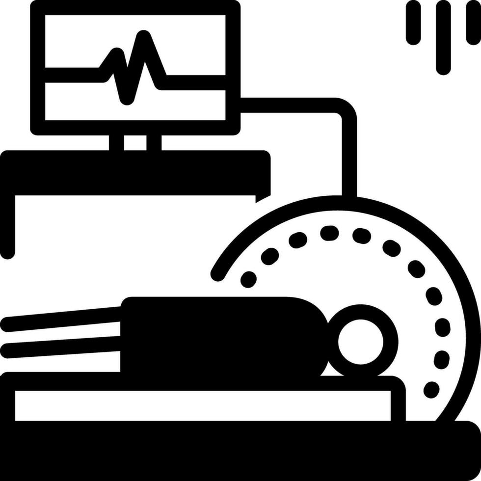 solide icône pour ct analyse vecteur