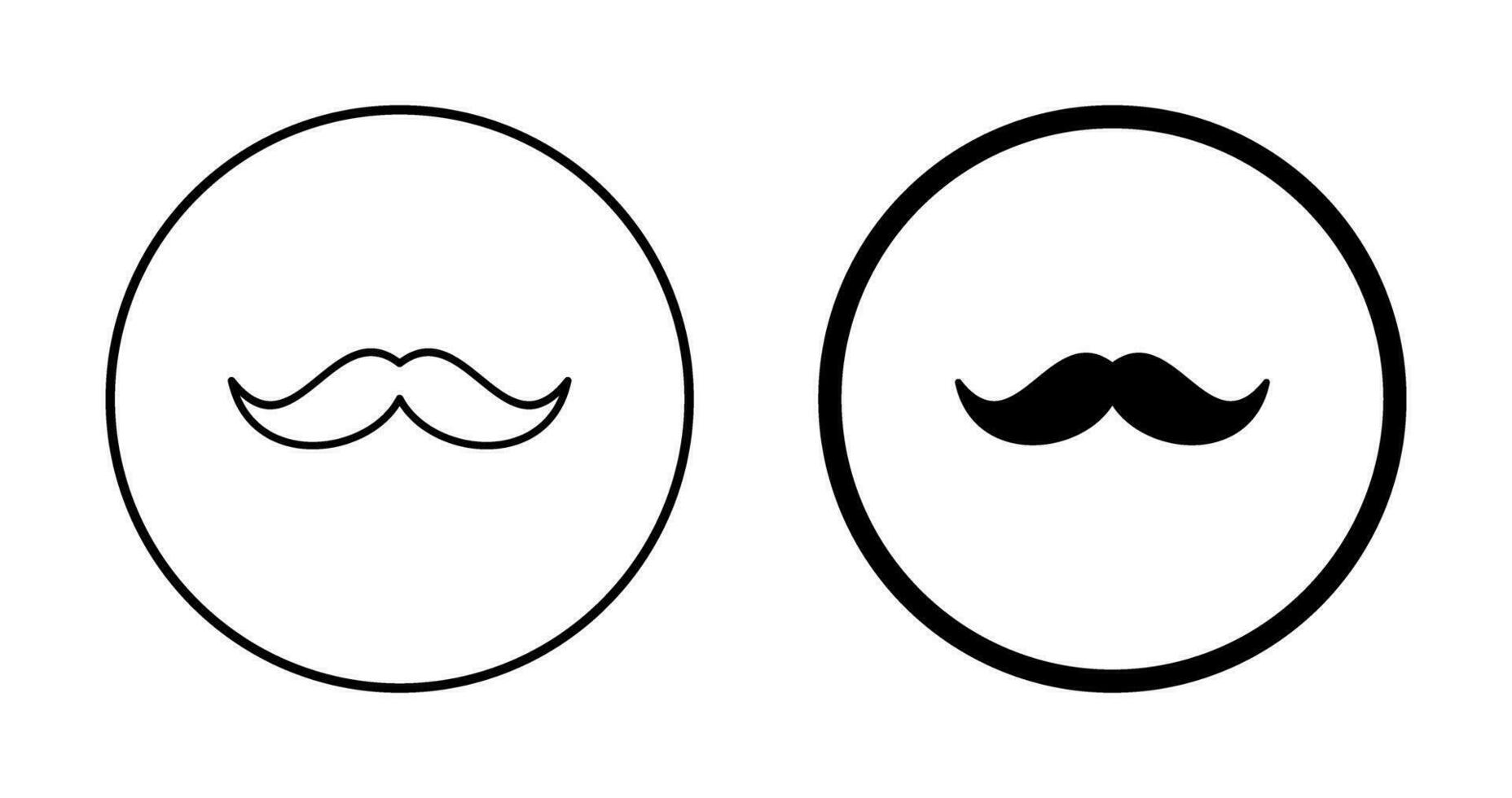 icône de vecteur de moustache