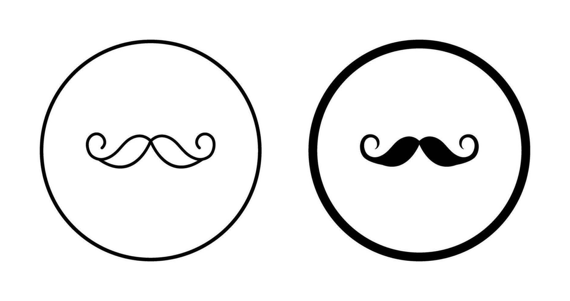 icône de vecteur de moustache