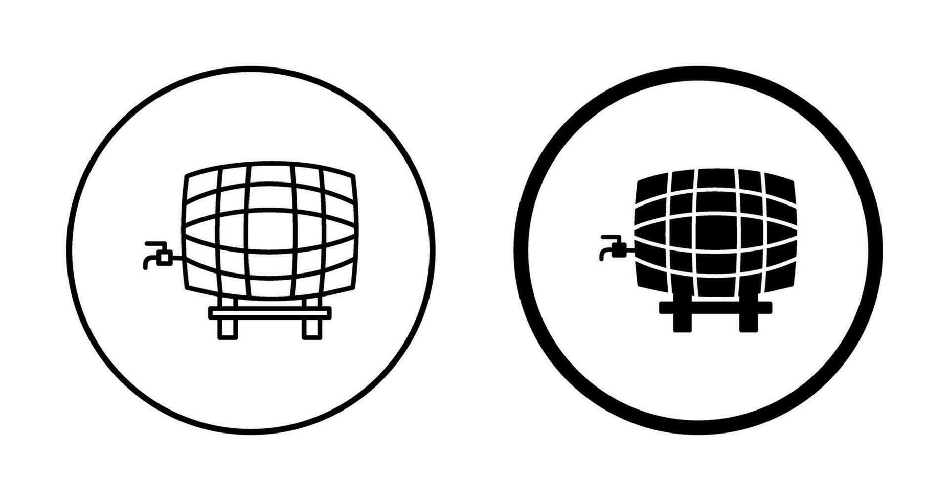 baril avec icône de vecteur de robinet