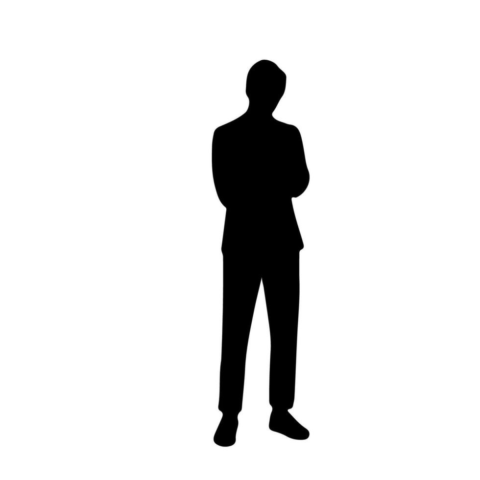 silhouette homme permanent vecteur illustration