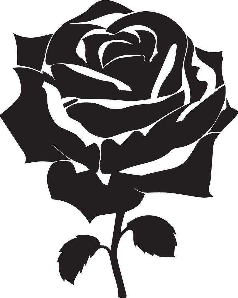 Rose vecteur conception silhouette illustration noir Couleur