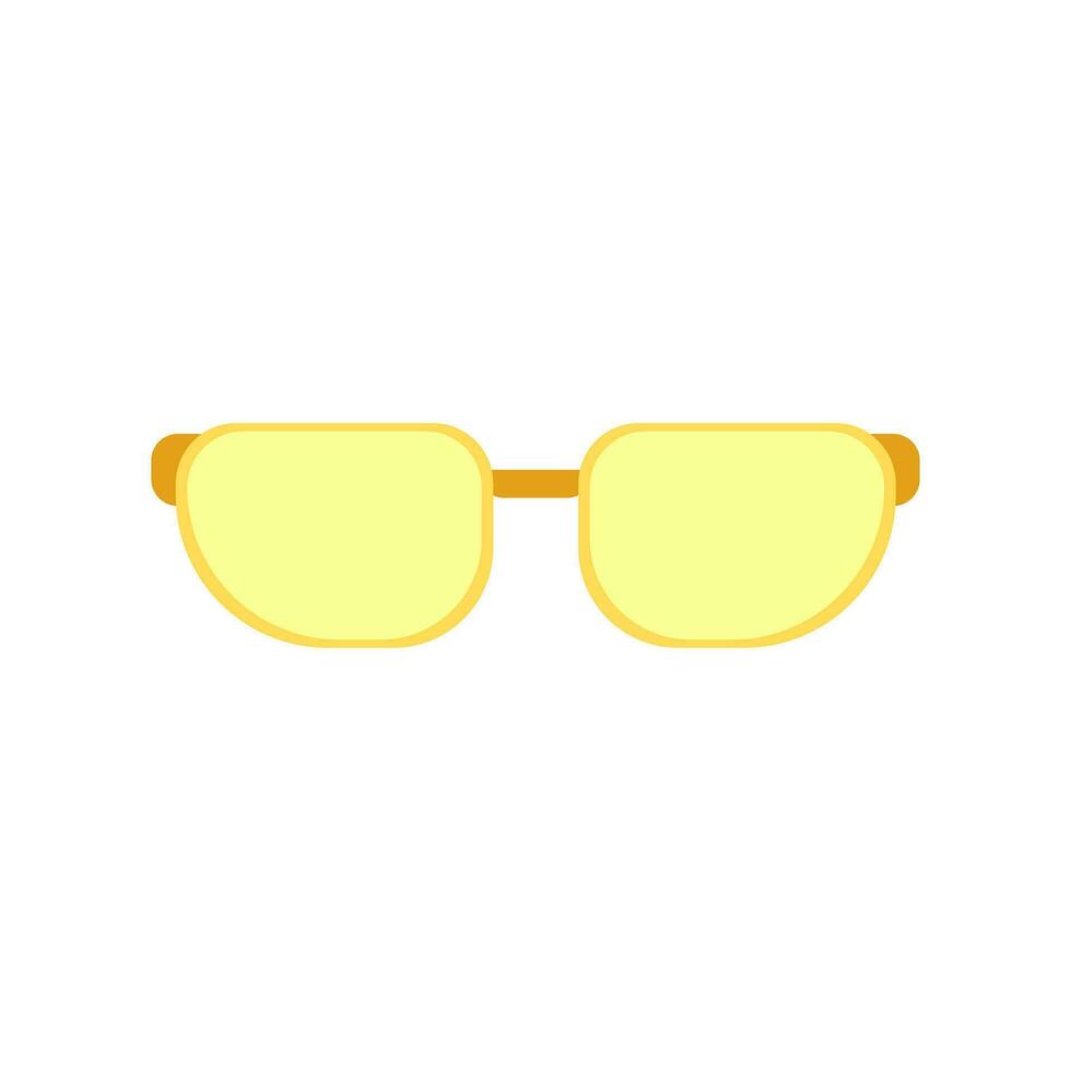 des lunettes de soleil icône Jaune dans plat style. vecteur illustration