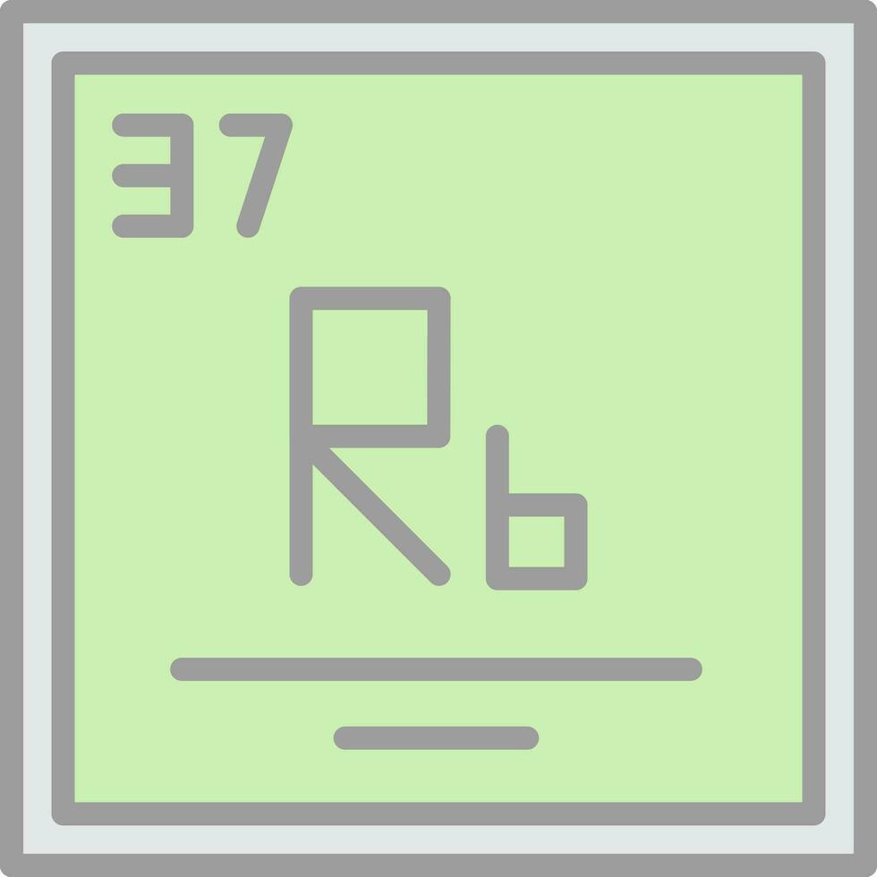 rubidium vecteur icône conception