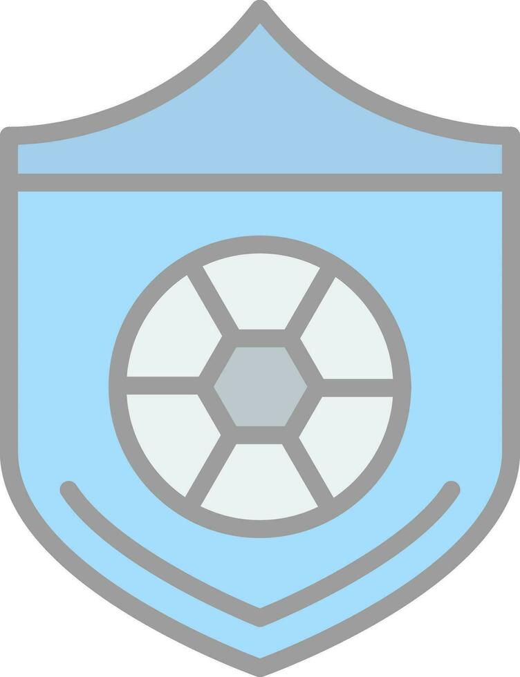 football Balle sur une bouclier vecteur icône conception