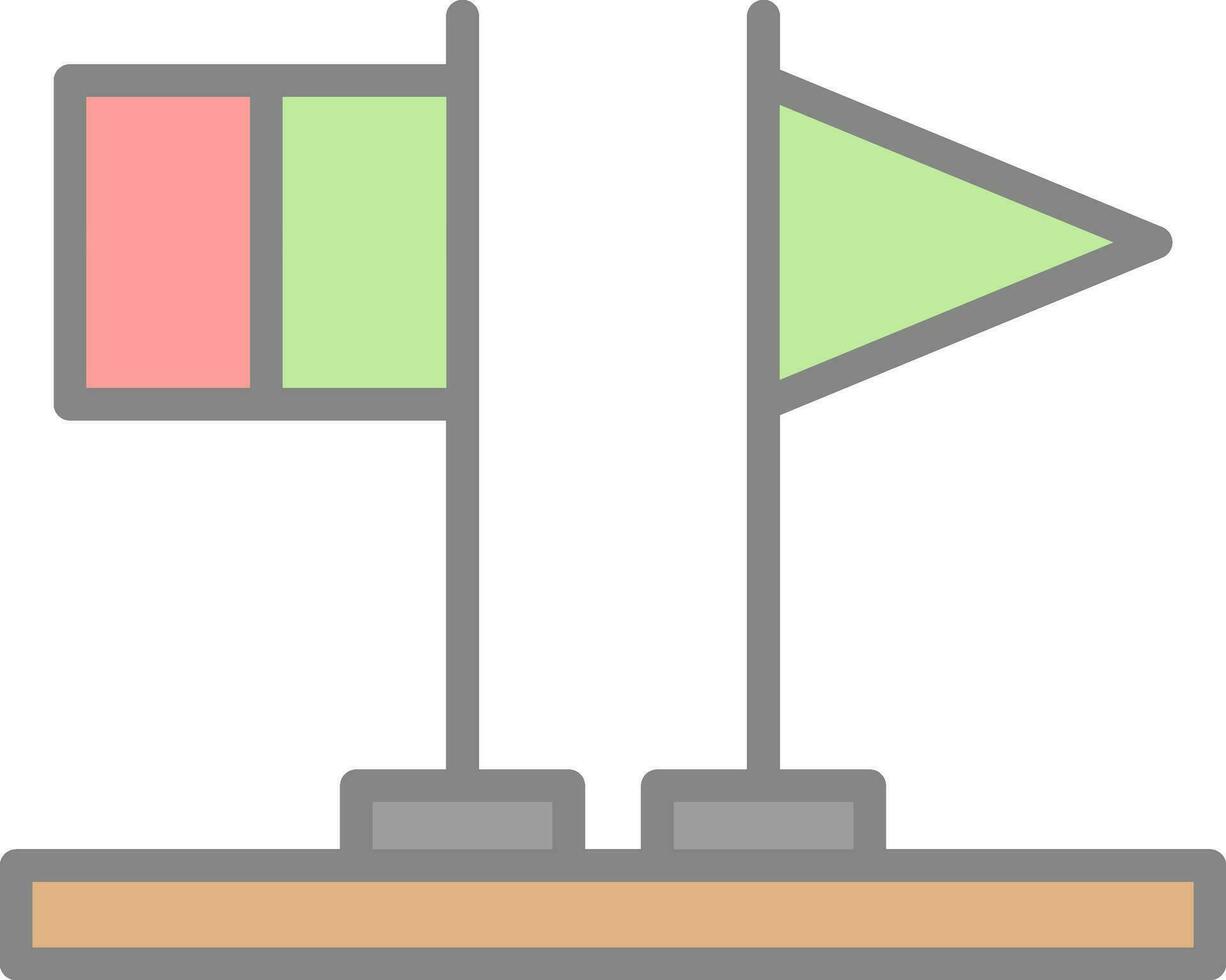 conception d'icônes vectorielles de drapeaux vecteur