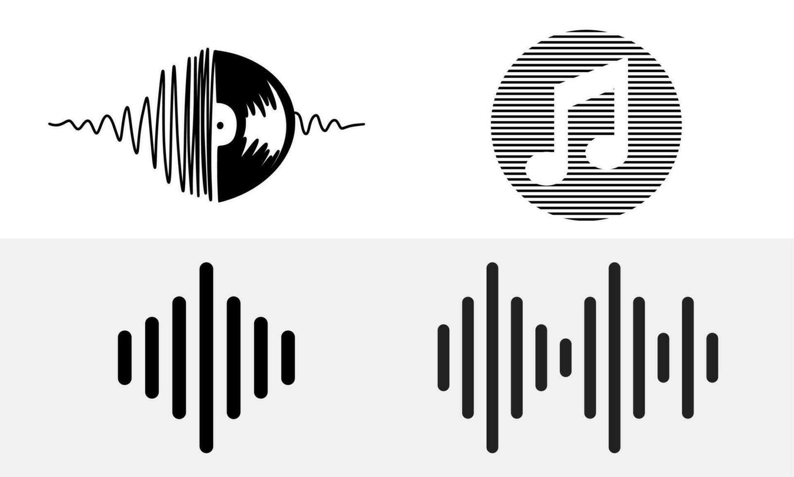 la musique logo vecteur conception illustration