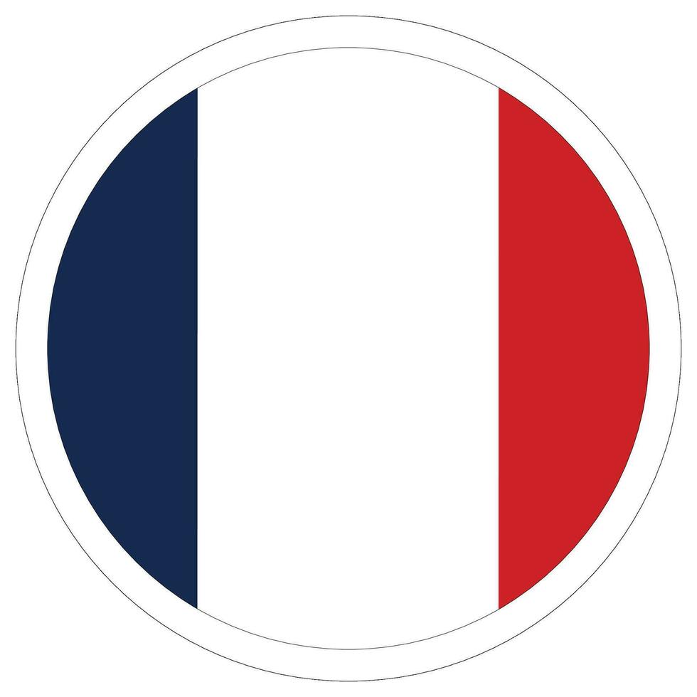 français drapeau dans cercle. drapeau de France dans rond cercle vecteur