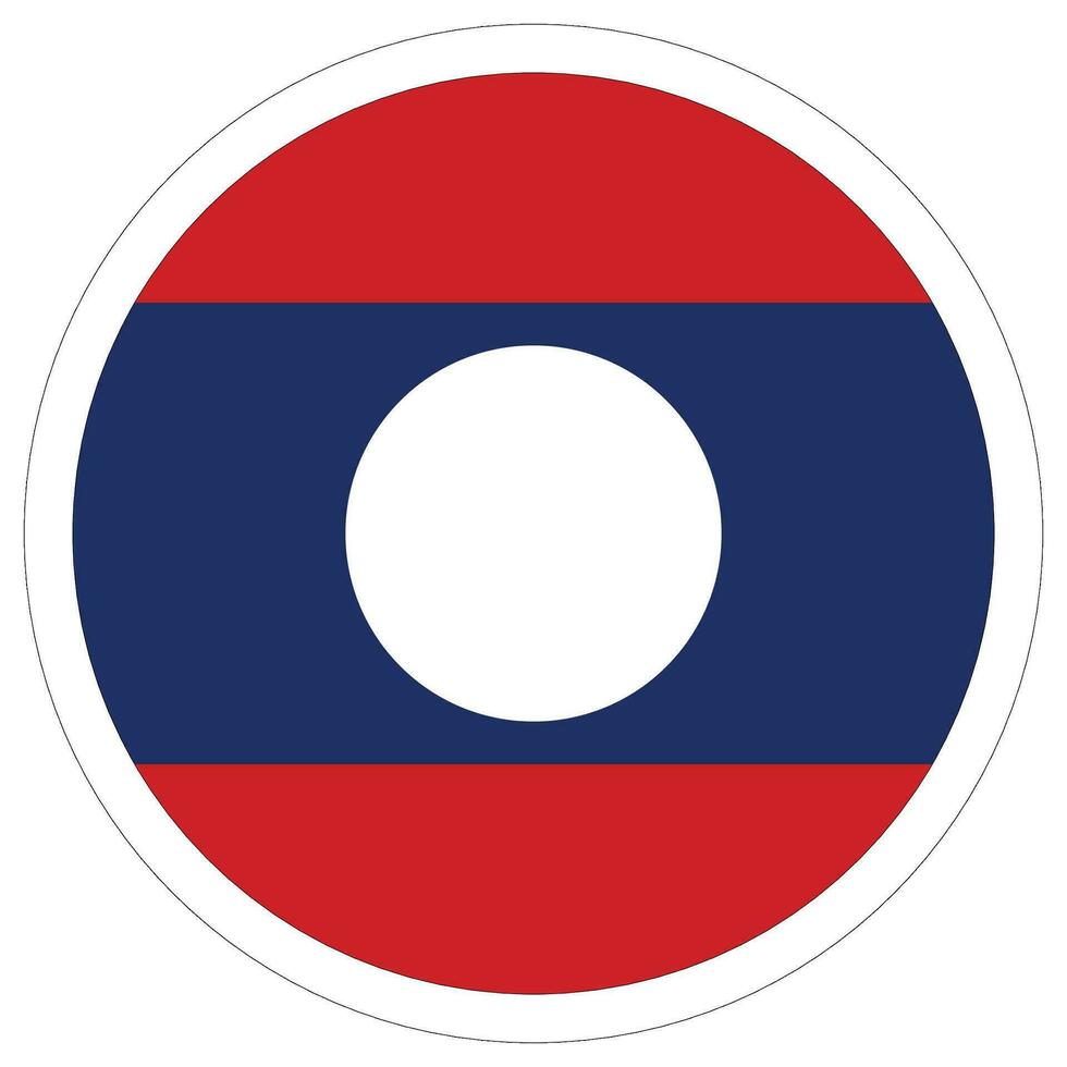 Laos drapeau dans cercle. drapeau de Laos dans rond cercle. vecteur