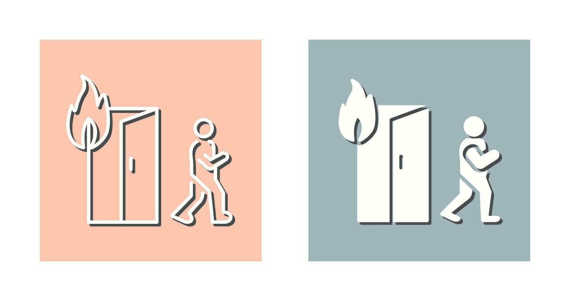 unique en cours d'exécution de l'icône de vecteur de feu