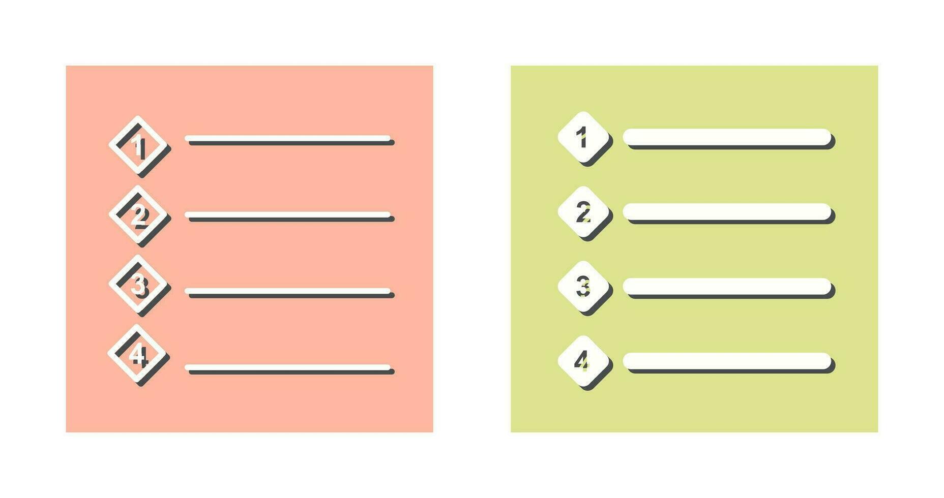 icône de vecteur de liste numérotée unique