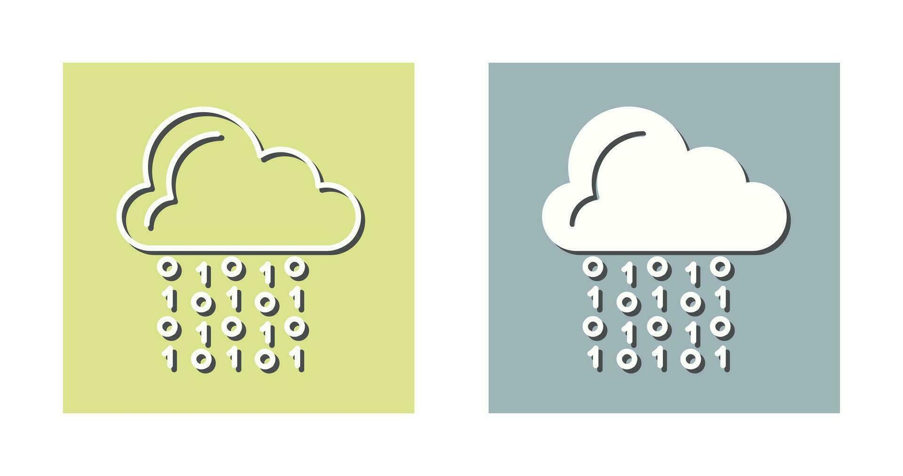 icône de vecteur de codage en nuage