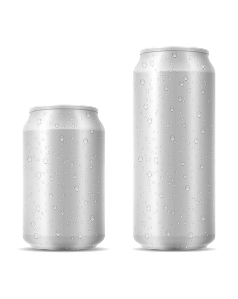 canette métallique pour illustration de vecteur stock bière isolé sur fond blanc