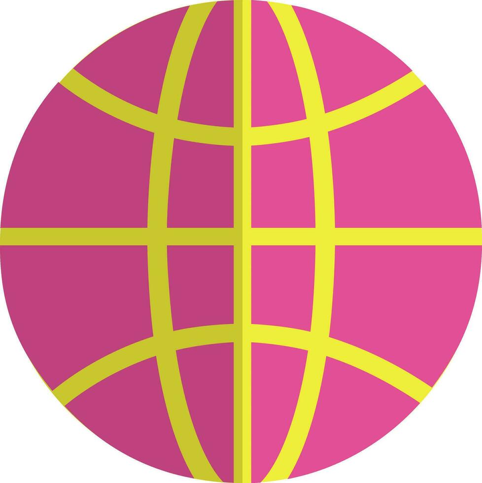 Terre globe dans rose et Jaune couleur. vecteur