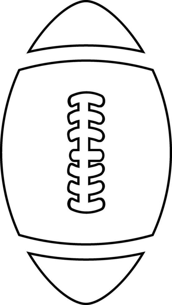 noir ligne art illustration de une américain football. vecteur