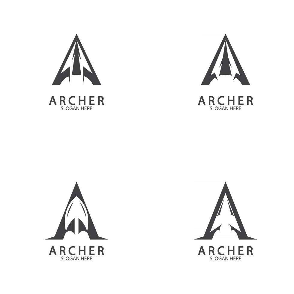 vecteur de logo et symbole archer