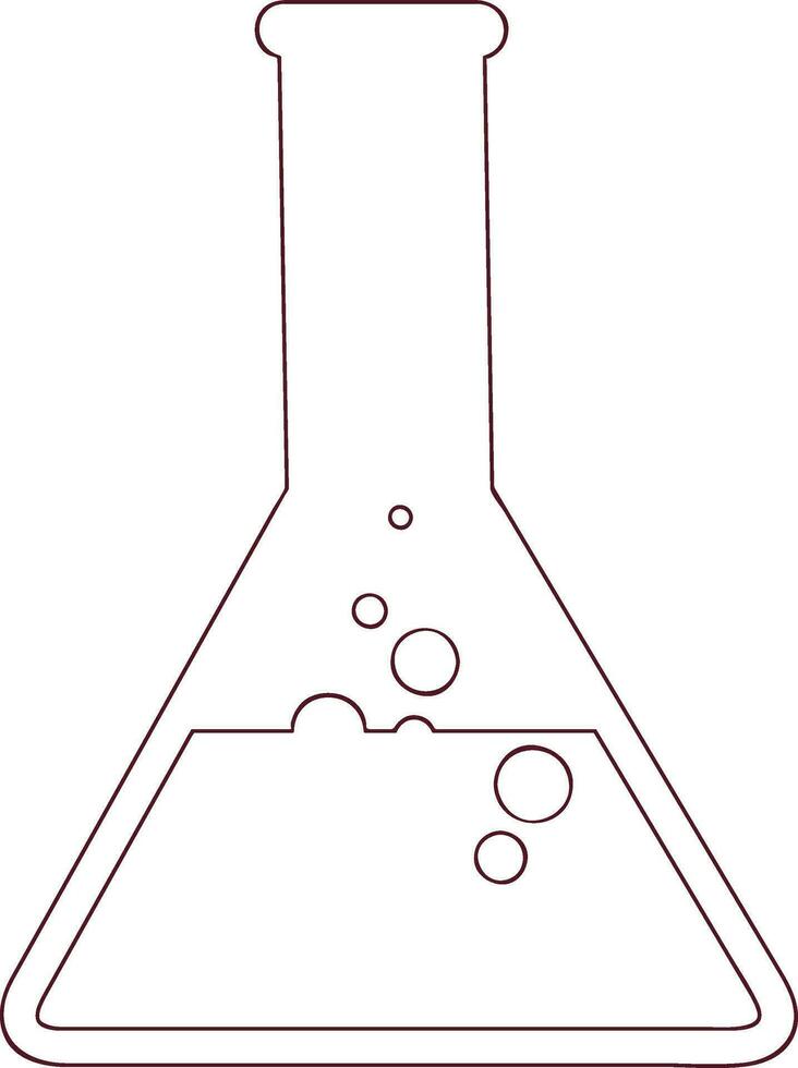 plat ligne art illustration de laboratoire ballon. vecteur