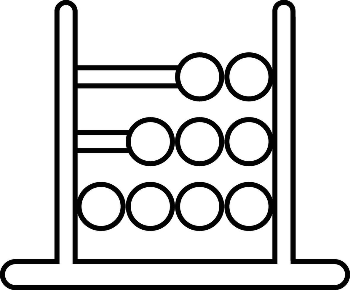 plat ligne art illustration de abaque. vecteur